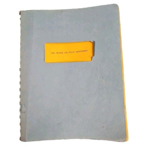 1964 SXS Switch & Relay Adjustment Shop Maintenance Manual Automatic Electric Co